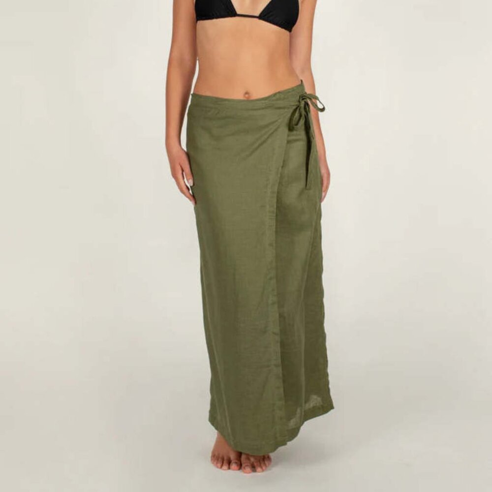 NWT Mikoh La Ponche Wrap Skirt in Foam (Off-White)